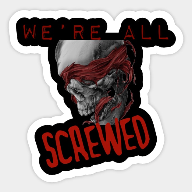 Skull Sticker by screwedingeneral